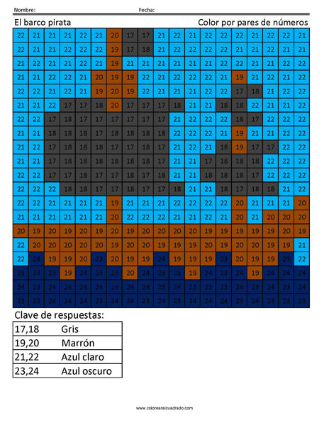El barco Pares de números