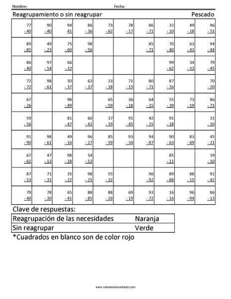 Reagrupamiento o sin reagrupar- Pescado