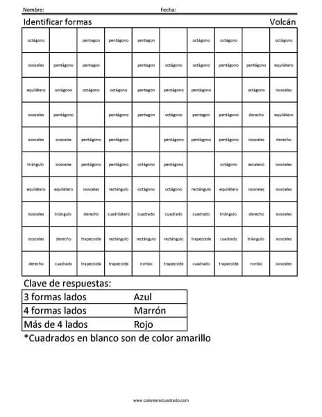 Identificar formas- Volcán