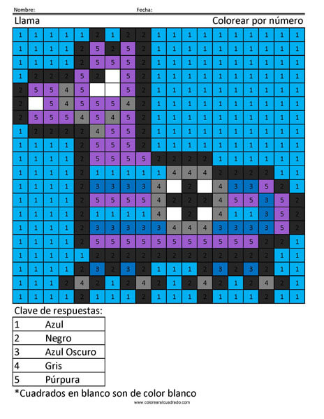 Fortnite Llama colorear por número