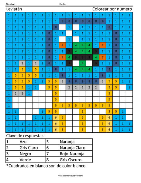Fortnite Leviatán colorear por número