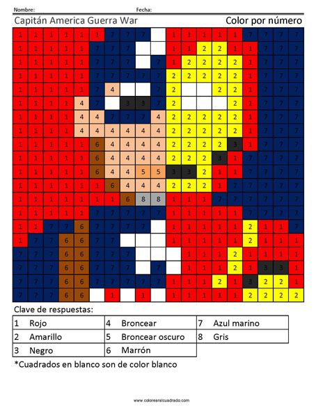 Colorear por Números Capitan America y Hombre Hierro