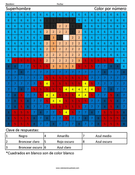 Colorear por Números Superhombre